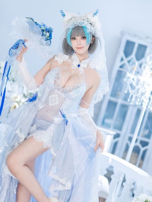 蜜汁猫裘 - 碧蓝航线 柴郡 花嫁_017