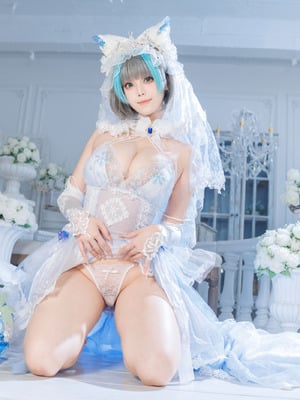 蜜汁猫裘 - 碧蓝航线 柴郡 花嫁_023