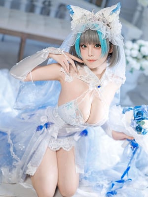 蜜汁猫裘 - 碧蓝航线 柴郡 花嫁_086