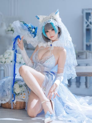 蜜汁猫裘 - 碧蓝航线 柴郡 花嫁_091