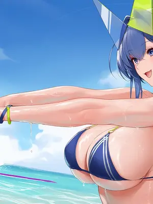 [AI小松鸟]清浪之上的排球，碧空之下的青梅，与蜜海之中的纯恋❤️新泽西老婆为你而奉上的蜜欲海滩❤️ 1-3 (AI Generated)_024_p23