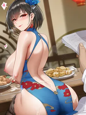 [AI小松鸟]约会前的梳妆准备❤️与东煌丽人的口爱盛宴❤️❤️与东煌丽人共度的爱辉独密宴会❤️[Ai Generated]_093_p93