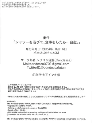 (ふたけっと33) [シリコン自重 (Condessa)] シャワーを浴びて、食事をしたら・・・自慰。｜洗澡、吃飯……然後自慰。 [沒有漢化]_22_xmgt