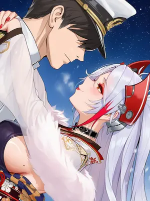 [AI小松鸟]重樱雪夜的温泉赴约❤️与欧根亲王老婆的漫恋之夜❤️ [Ai Generated]