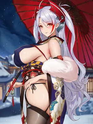 [AI小松鸟]重樱雪夜的温泉赴约❤️与欧根亲王老婆的漫恋之夜❤️ [Ai Generated]_009_p08