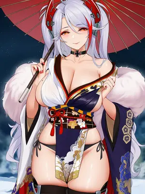 [AI小松鸟]重樱雪夜的温泉赴约❤️与欧根亲王老婆的漫恋之夜❤️ [Ai Generated]_010_p09