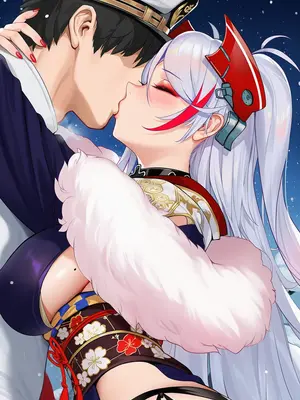 [AI小松鸟]重樱雪夜的温泉赴约❤️与欧根亲王老婆的漫恋之夜❤️ [Ai Generated]_024_p23