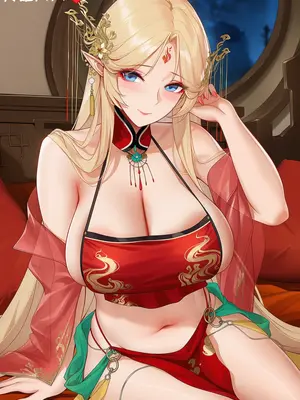 [AI小松鸟]月圆之下的闺恋❤️与布雷斯特老婆共爱的爱夜情房❤️[Ai Generated]