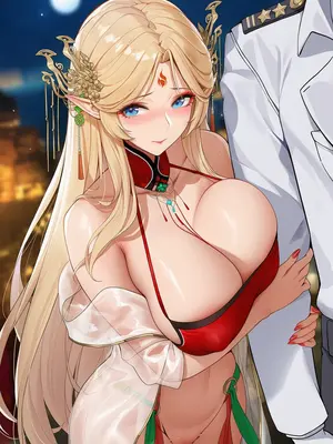 [AI小松鸟]月圆之下的闺恋❤️与布雷斯特老婆共爱的爱夜情房❤️[Ai Generated]_034_p33