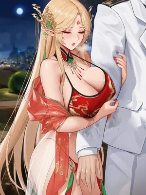 [AI小松鸟]月圆之下的闺恋❤️与布雷斯特老婆共爱的爱夜情房❤️[Ai Generated]_037_p36