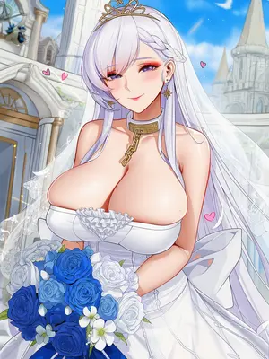 [AI小松鸟]澄碧的纯白誓礼❤️贝尔法斯特老婆的以你之名的婚礼口交盛宴❤️与贝尔法斯特老婆的永恒爱恋见证❤️[Ai Generated]