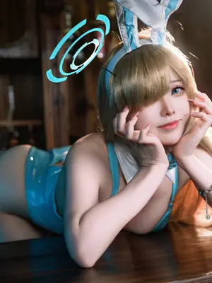 前野太太 - 蔚蓝档案 一之濑明日奈 兔女郎_16_veks