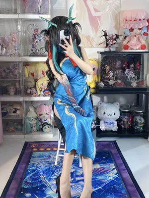 白栎Shirly - 明日方舟 夕 染尘烟旗袍_002_chcp