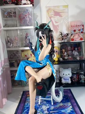 白栎Shirly - 明日方舟 夕 染尘烟旗袍_005_qewf