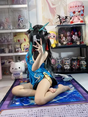 白栎Shirly - 明日方舟 夕 染尘烟旗袍_024_jnhi