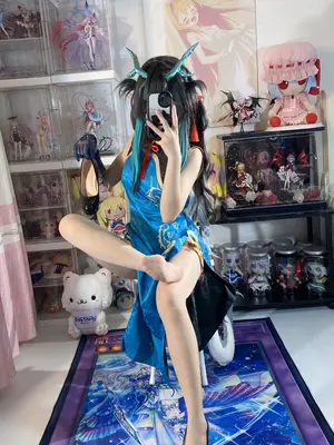 白栎Shirly - 明日方舟 夕 染尘烟旗袍_031_xxyo