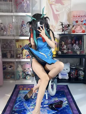 白栎Shirly - 明日方舟 夕 染尘烟旗袍_033_tdkj