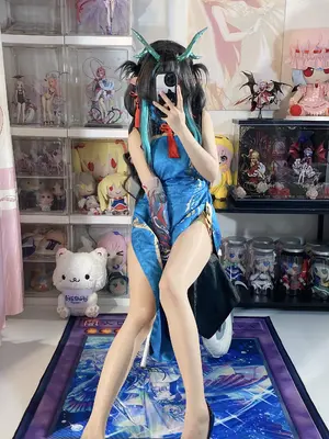 白栎Shirly - 明日方舟 夕 染尘烟旗袍_043_pqjs