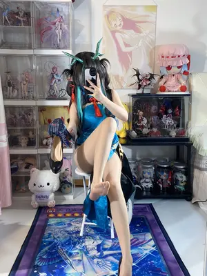 白栎Shirly - 明日方舟 夕 染尘烟旗袍_045_wmta