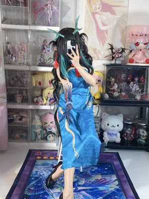 白栎Shirly - 明日方舟 夕 染尘烟旗袍_051_vdib