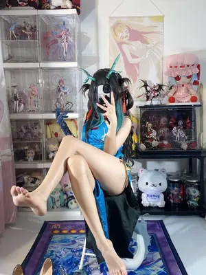 白栎Shirly - 明日方舟 夕 染尘烟旗袍_055_hngn