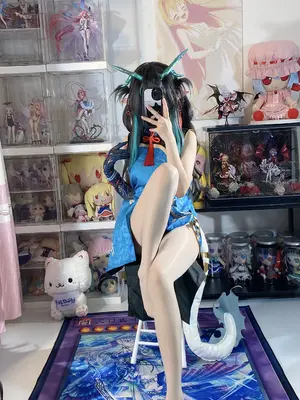 白栎Shirly - 明日方舟 夕 染尘烟旗袍_066_bhid