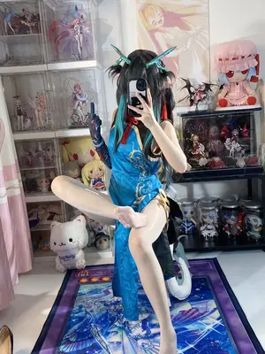 白栎Shirly - 明日方舟 夕 染尘烟旗袍_068_mkyj