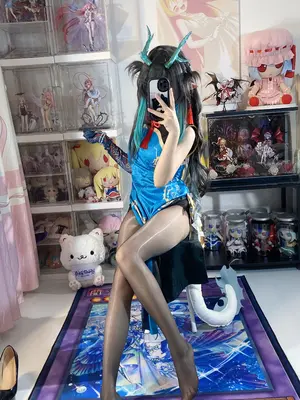 白栎Shirly - 明日方舟 夕 染尘烟旗袍_072_sksd