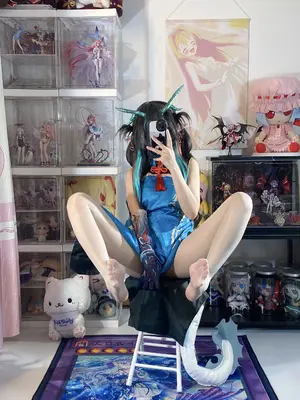 白栎Shirly - 明日方舟 夕 染尘烟旗袍_073_rxbp