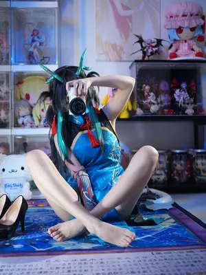 白栎Shirly - 明日方舟 夕 染尘烟旗袍_108_lmxp