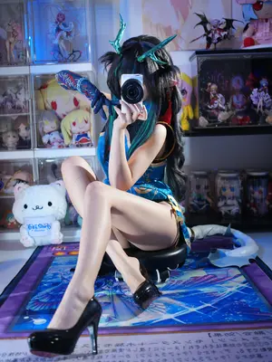 白栎Shirly - 明日方舟 夕 染尘烟旗袍_115_eepv