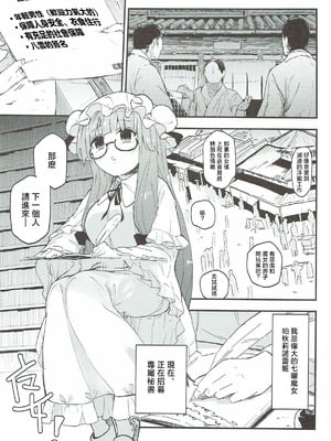 (秋季例大祭4) [サルパッチョ (猥裸)] 図書館でちんちん使う仕事 (東方Project) [明稿昨拖漢化組]_03_bxlp