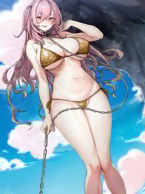 [L.G.C. (リブユウキ)] 大型犬みたいな彼女2 ～ビーチで金ビキニ編～ [DL版]_34__034