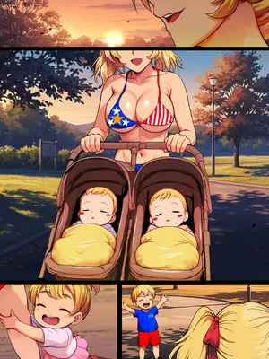 [焼酎MAC (ほずみけんじ)] 陰キャ弟がオタリーマン生活しながら母乳たっぷり金髪爆乳母娘をハーレムH＆個別デートで孕ませる話_007_qgyp