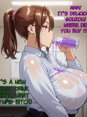 [YoruNeko] Hisato Azuma In The Office - Himawari wa Yoru ni Saku (Patreon) [AI Generated]_005_text_5