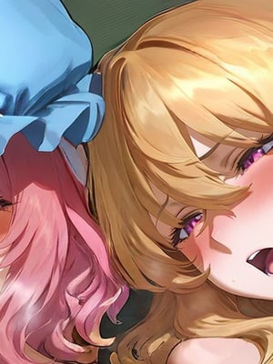 (Flowersbeautiful) 3a46.ゆかゆゆBBC 西行寺幽々子&八雲紫【111p】 (Patreon)】[AI Generated]