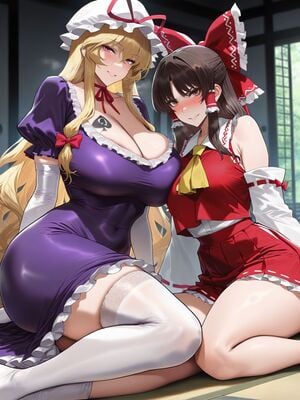 Flowersbeautiful 12b40.八雲紫&博麗霊夢 BBC TOUHOU【161p】 [AI Generated]