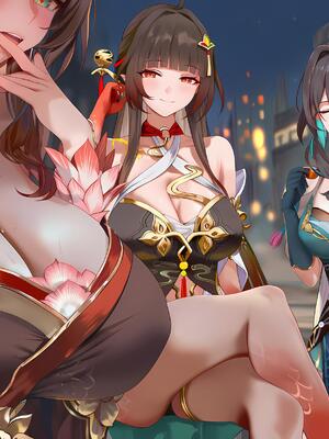 [神奇牛子] 击破队大姐姐们的茶会 Break Effect Teaparty [AI GENERATED]_065_065