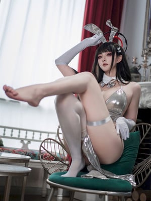 Natsuko夏夏子 - 蔚蓝档案 调月莉音 银礼服_64_txhy