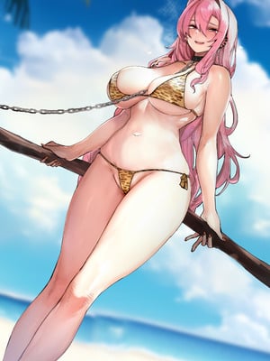 [L.G.C. (リブユウキ)] 大型犬みたいな彼女2 ～ビーチで金ビキニ編～｜大型犬一样的女友 ～沙滩金色比基尼篇～ [佐宗棠个人汉化] [DL版]_03_vhnu